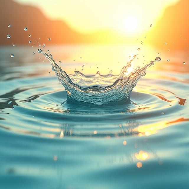 Artistic representation of water balance and cellular vitality