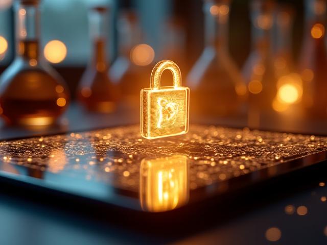 Secure digital vault representing health information protection